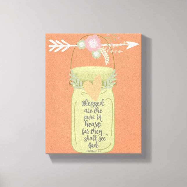 Lienzo Mason Jar Bible Verse (Anverso)