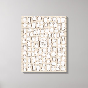 Lienzo Mason Jars - 100 Signature Canvas Guest Book