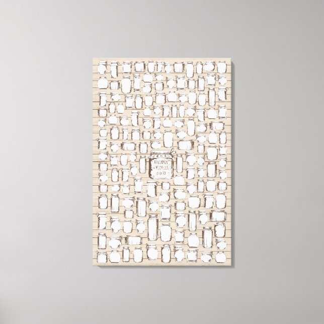 Lienzo Mason Jars - 150 Signature Canvas Guest Book (Anverso)