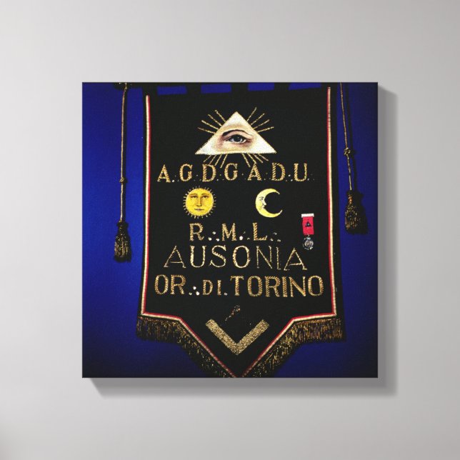 Lienzo Masonic Regalia, de la Orden de Turín (Anverso)