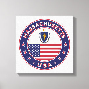 Lienzo Massachusetts, Estados Unidos, poster de Massachus