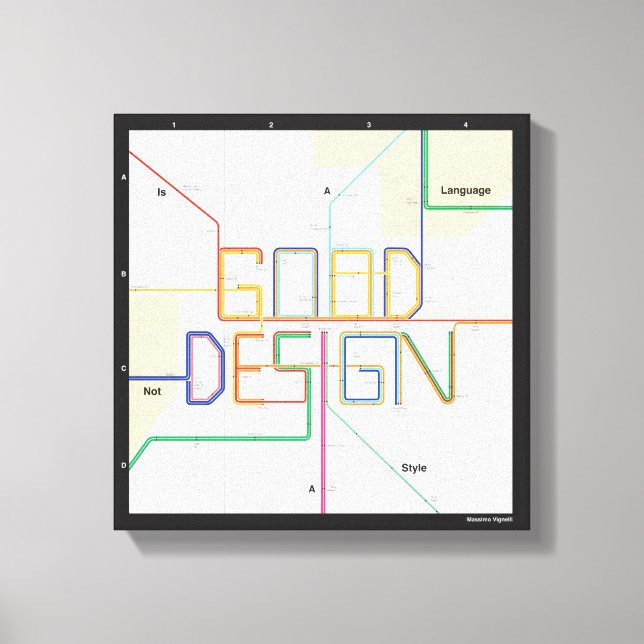 Lienzo Massimo Vignelli Good Design Canvas (Anverso)