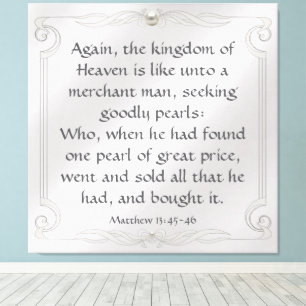 Lienzo Mateo 13:45-46