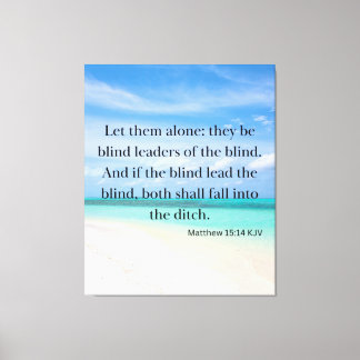 Lienzo Mateo 15:14 Biblia Verse KJV Pic Wall Art