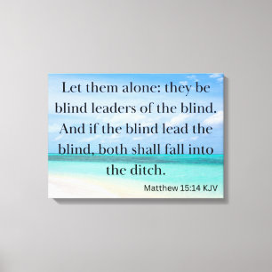 Lienzo Mateo 15:14 Biblia Verse KJV Pic Wall Art
