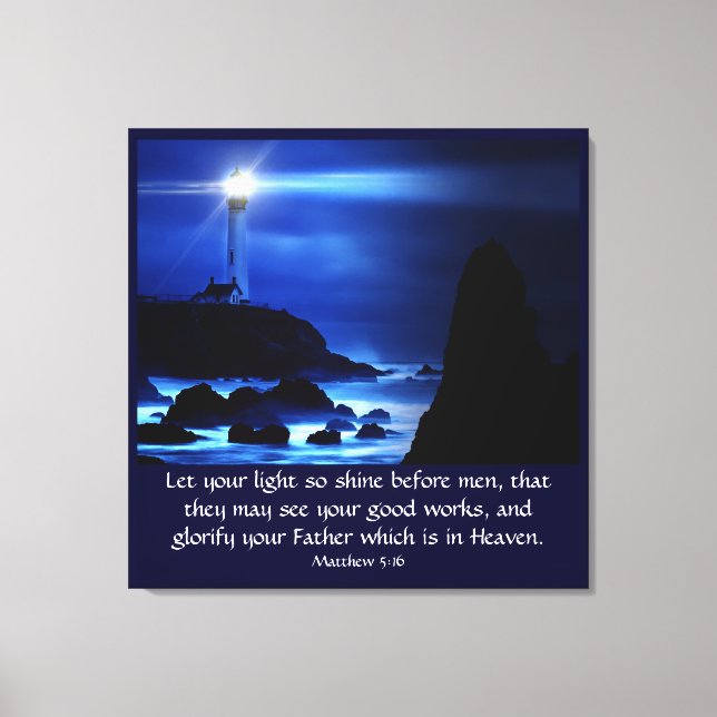 Lienzo Mateo 5:16 (Anverso)