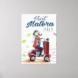 Lienzo Matera Italia Personalizado Scooter travel print