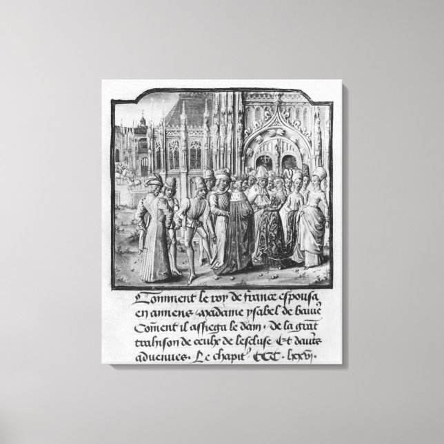 Lienzo Matrimonio de Carlos VI Rey de Francia (Anverso)