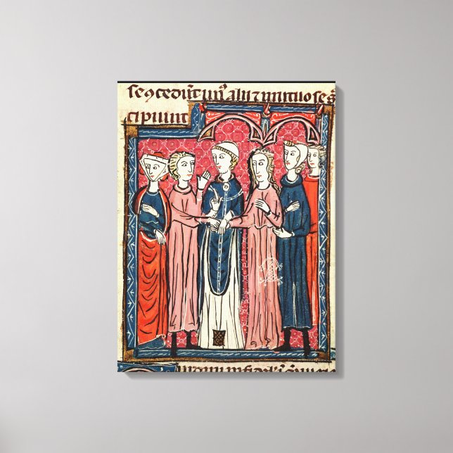 Lienzo Matrimonio, de 'Decrets de Gratien' (Anverso)