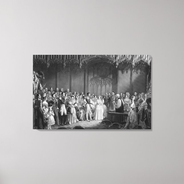 Lienzo Matrimonio de la Reina Victoria y el Príncipe Albe (Anverso)