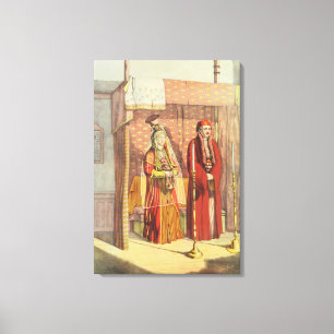 Lienzo Matrimonio judío, grabado por Charles Parsons, 18 