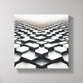 Lienzo Matriz hexagonal minimalista moderna - Abstracto 3