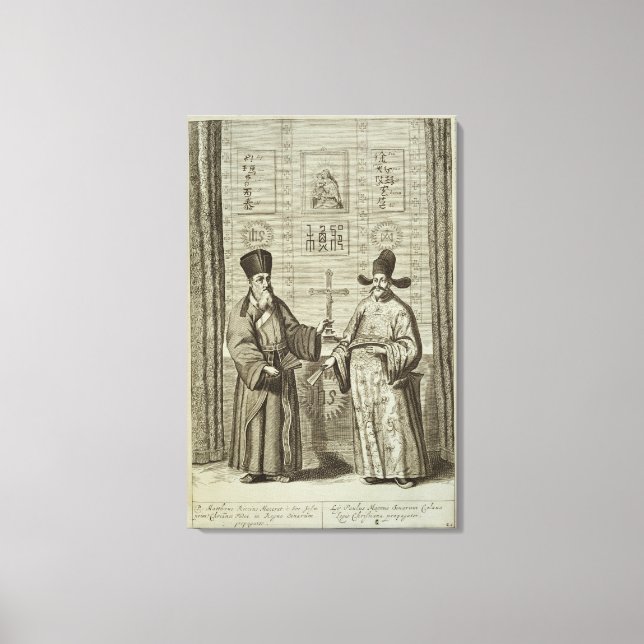 Lienzo Matteo Ricci (1552-1610) y Paulus Li, de 'Chin' (Anverso)