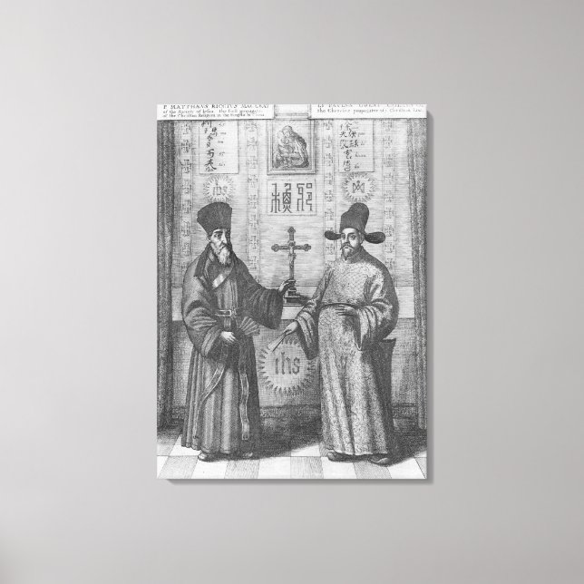 Lienzo Matteo Ricci y Paulus Li (Anverso)
