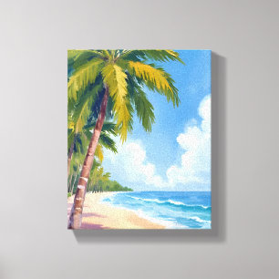 Lienzo Maui Beach Palm Trees Hawaii Pintura