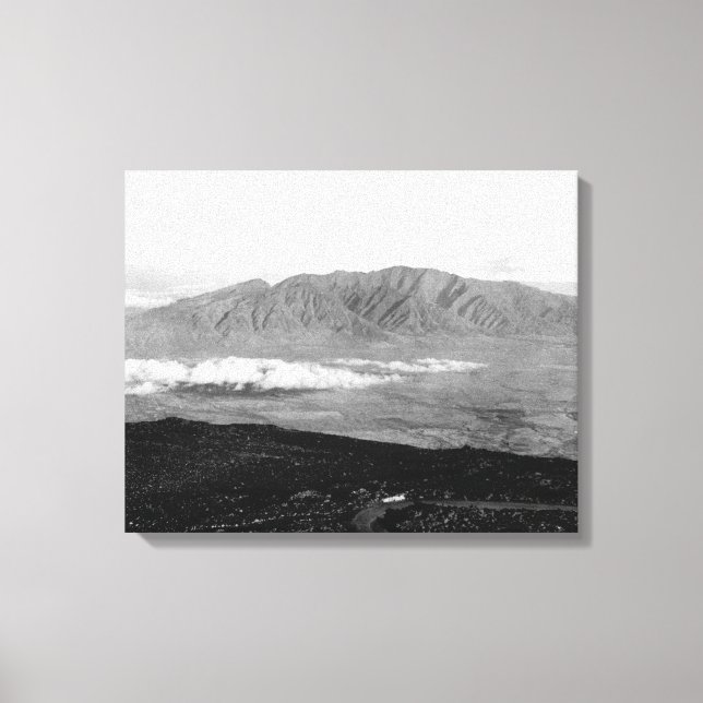 Lienzo Maui, Hawaii - Vista desde lo alto de Haleakala (Anverso)