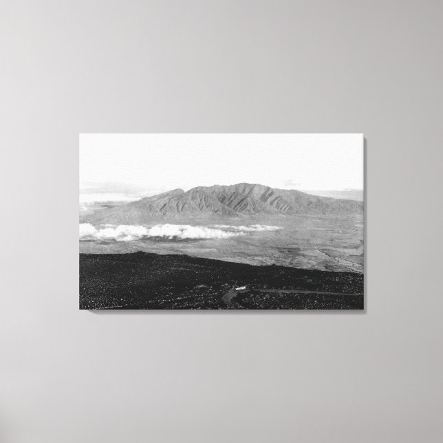 Lienzo Maui, Hawaii - Vista desde lo alto de Haleakala (Anverso)