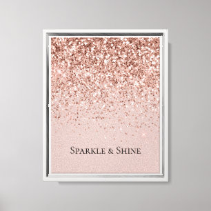 Lienzo Mauve Rosa Gold Purpurina Sparkle