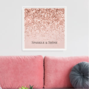 Lienzo Mauve Rosa Gold Purpurina Sparkle