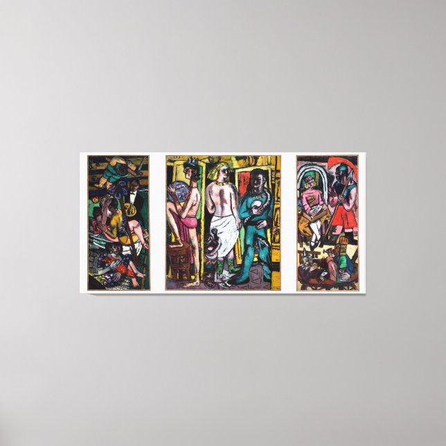 Lienzo Max Beckmann - Die Akrobaten (Anverso)