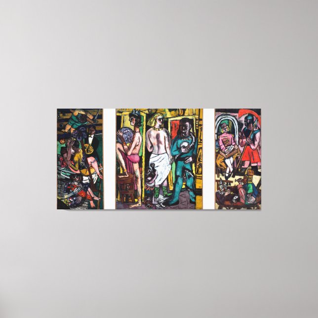 Lienzo Max Beckmann - German Expressionism - The Acrobats (Anverso)