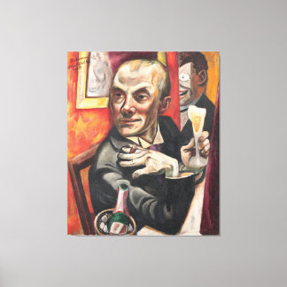 Lienzo Max Beckmann - Self-Portrait with Champagne