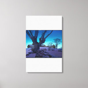 Lienzo Maxfield Parrish - Hill Top Farm, Winter