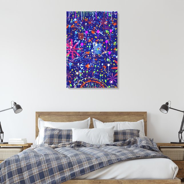 Lienzo Maximalismo abstracto: rueda de la fortuna por la  (Insitu(Dormitorio))