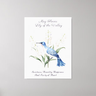 Lienzo May Birth Month Flower Lily of the Valley Cumpleañ