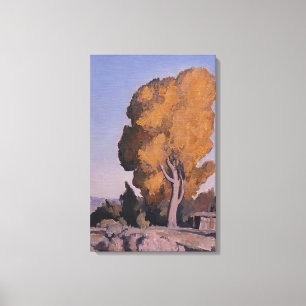 Lienzo Maynard Dixon - PAÍS BAJO COTTTONWOOD 1940