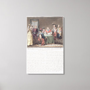 Lienzo Mazarin cardinal (1602-61) concluye la paz de