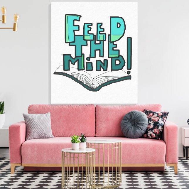 Lienzo MAZIPOODLES Alimenta La Mente 066 (Insitu (Sala de estar))