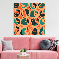 MAZIPOODLES Ojo de espía Naranja Turquesa Negro