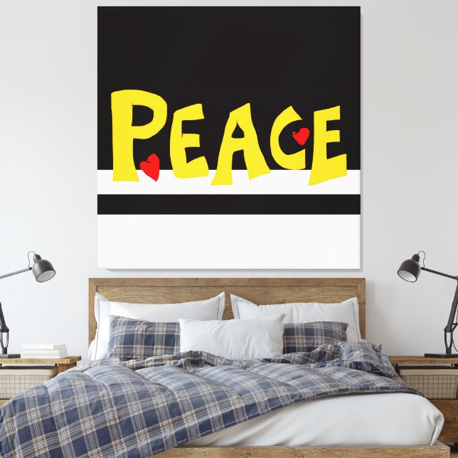 Lienzo MAZIPOODLES Paz Amarillo (Insitu(Dormitorio))