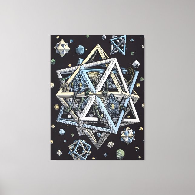 Lienzo MC Escher art style (Anverso)