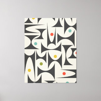 Lienzo MCM Patrón geométrico Lámpara de tabla de mástil d