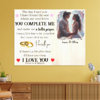 Me Completas Foto Personalizada Bodas Aniversario
