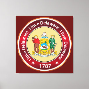 Lienzo Me encanta Delaware