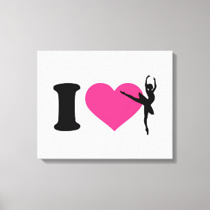Lienzo Me encanta el ballet ballerina