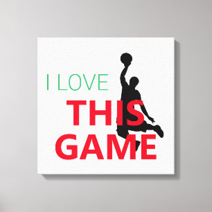 Lienzo Me encanta el juego de baloncesto