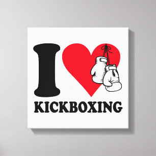 Lienzo Me encanta el kickboxing