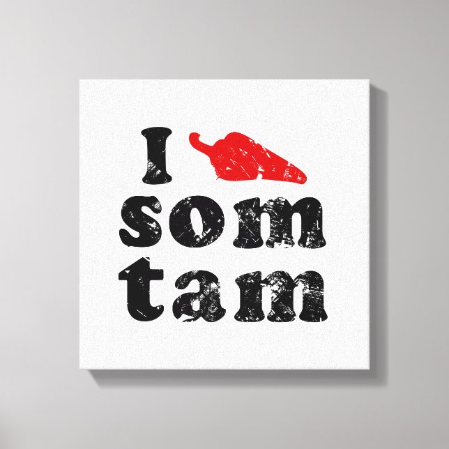 Lienzo Me encanta la comida tailandesa isan lao. (Anverso)