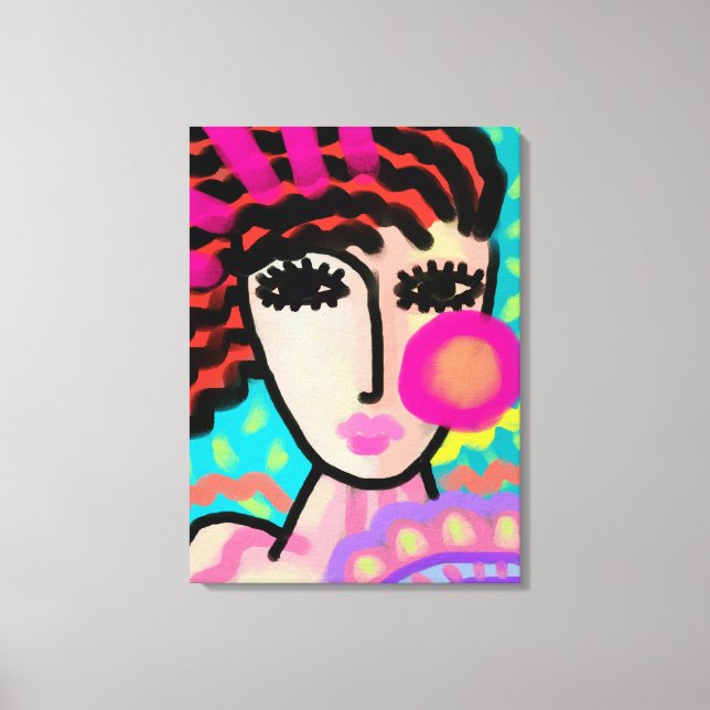 Lienzo Me encanta la pintura digital resumida de verano (Anverso)