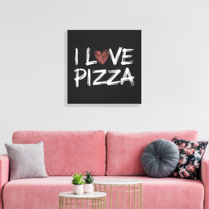 Lienzo Me encanta la pizza