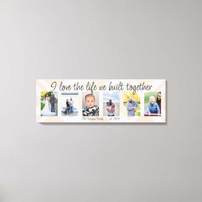 Lienzo Me encanta la vida que construimos juntos 6 foto p (Anverso)