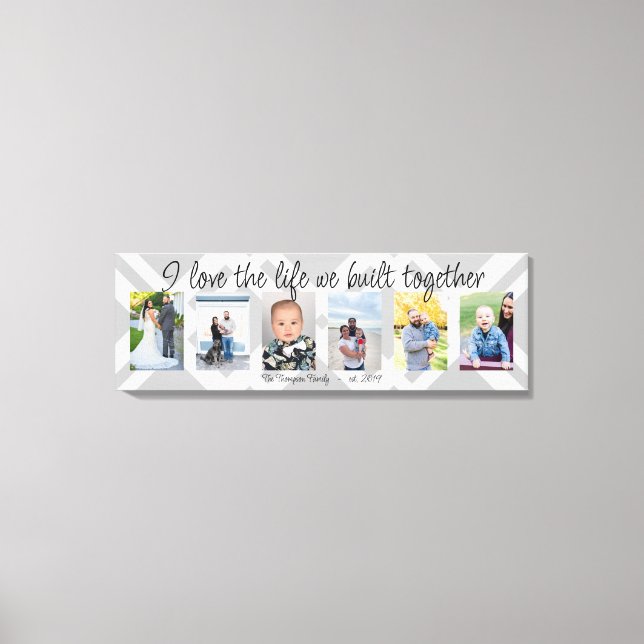 Lienzo Me encanta la vida que construimos juntos 6 foto p (Anverso)