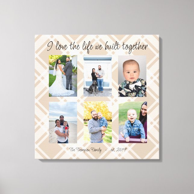Lienzo Me encanta la vida que construimos juntos 6 foto p (Anverso)