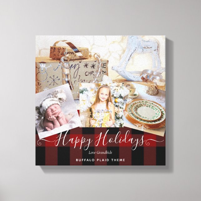 Lienzo Me encanta mi ABUELA - regalo de abuelo de COLLAGE (Anverso)