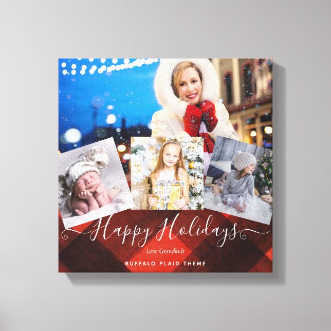 Lienzo Me encanta mi ABUELA - regalo de abuelo de COLLAGE (Anverso)