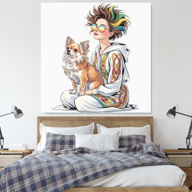 Lienzo me encanta mi chihuahua (Insitu(Dormitorio))